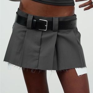 Source Unknown Low Rise Layer Micro Skirt, Charcoal